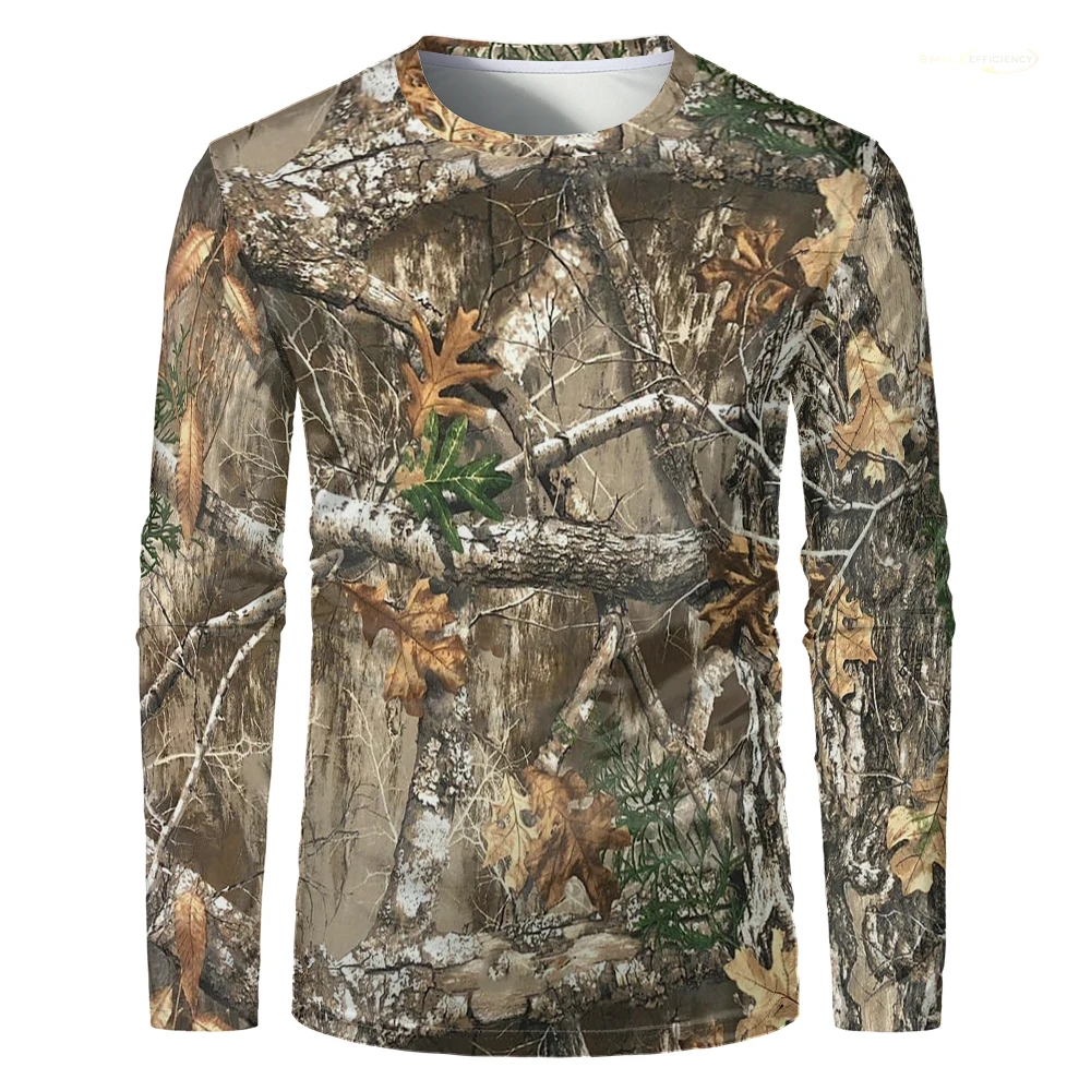 Outdoor Hunting Prints - قميص رجالي بأكمام طويلة مطبوع بتقنية