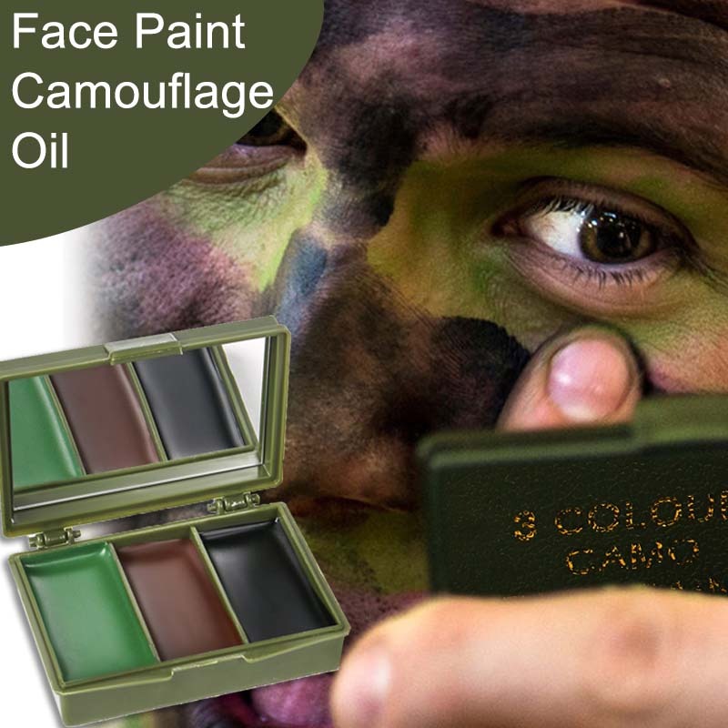 طلاء وجه ثلاثي الألوان للتمويه - مراجعة Camo Face Paint وسعره